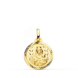 18K MEDALLA VIRGEN DEL CARMEN HELICE 16 MM