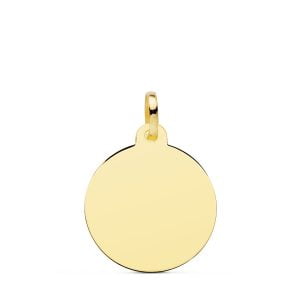 18K CHAPA DISCO LISO BRILLO 18 MM