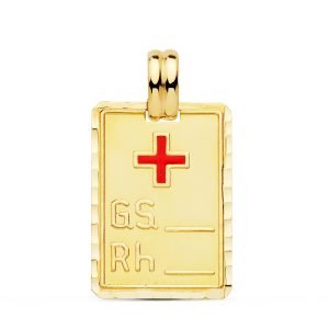 PLACA GRUPO SANGUINEO   RH GRANDE 24X17 MM