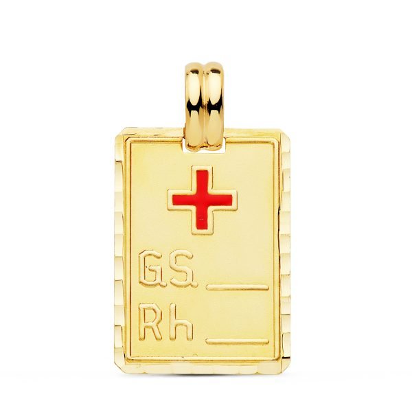 PLACA GRUPO SANGUINEO   RH GRANDE 24X17 MM