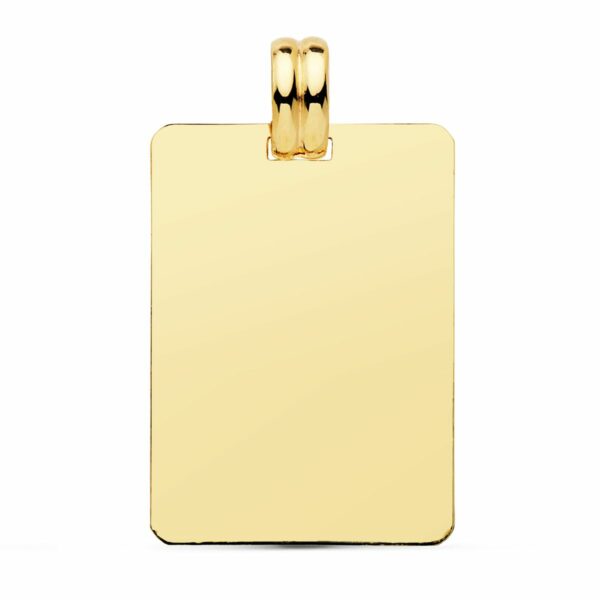 18K CHAPA ORO AMARILLO BRILLO LISA 28X20 MM