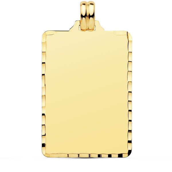 18K CHAPA TALLADA 36X23 MM
