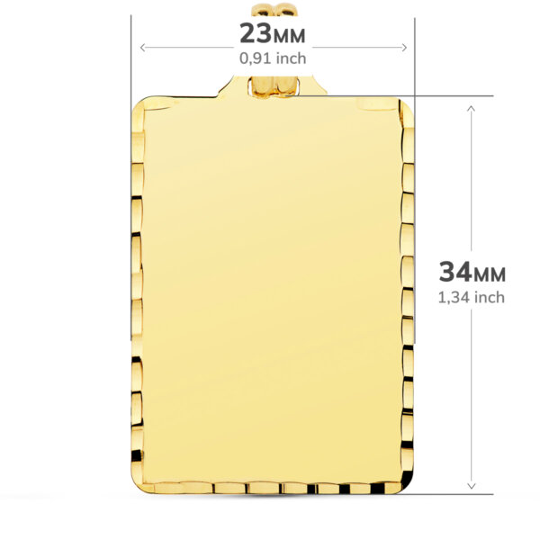 18K CHAPA TALLADA 36X23 MM - Imagen 2