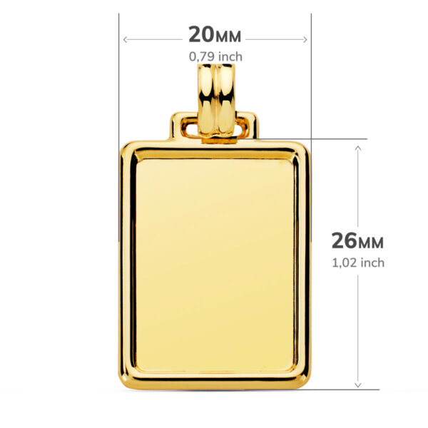 18K CHAPA LISA 29X20 MM - Imagen 2