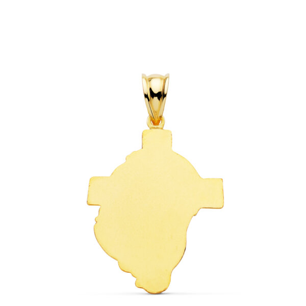 18K CABEZA CRISTO CRUZ 31X21 MM - Imagen 2