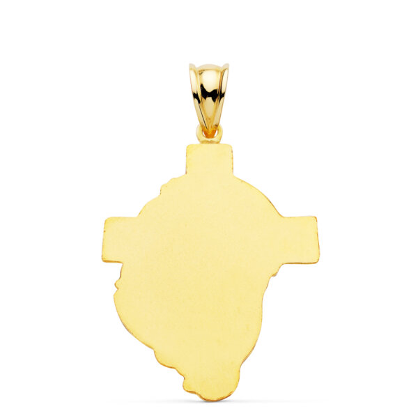 18K CABEZA CRISTO CON CRUZ 35X25 MM - Imagen 2