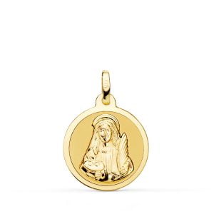 18K MEDALLA SANTA LUCIA BRILLO 18 MM
