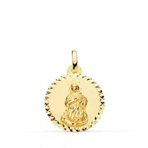 18K MEDALLA VIRGEN INMACULADA TALLA CRUZADA 18 MM