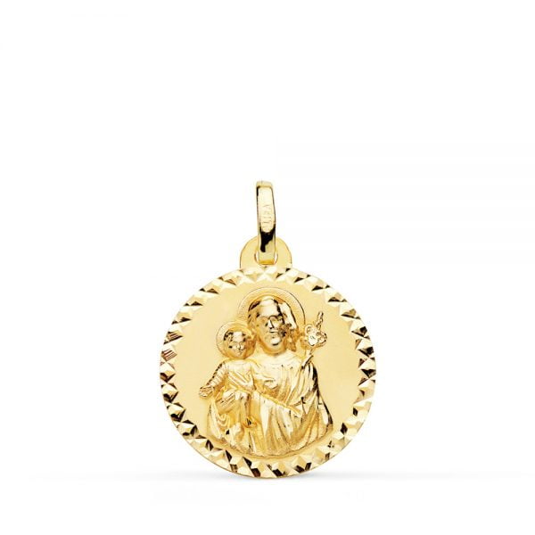 18K MEDALLA SAN JOSE TALLA CRUZADA 18 MM