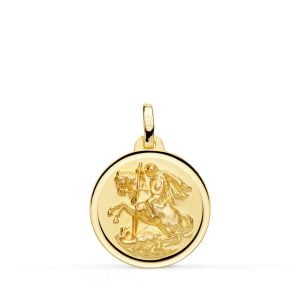 18K MEDALLA SAN JORGE BISEL 18 MM