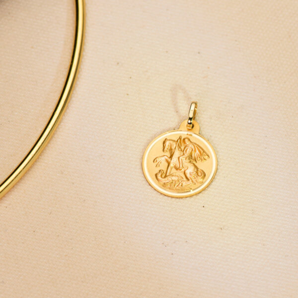 18K MEDALLA SAN JORGE BISEL 20 MM - Imagen 3