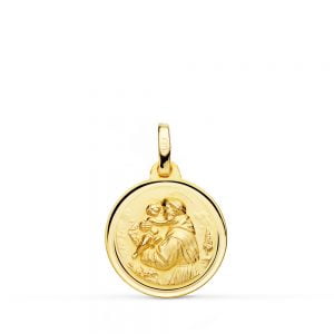 18K MEDALLA SAN ANTONIO BISEL 16 MM