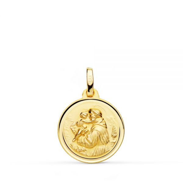 18K MEDALLA SAN ANTONIO BISEL 16 MM