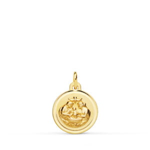 18K MEDALLA NUEVO BAUTISMO BISEL 12 MM