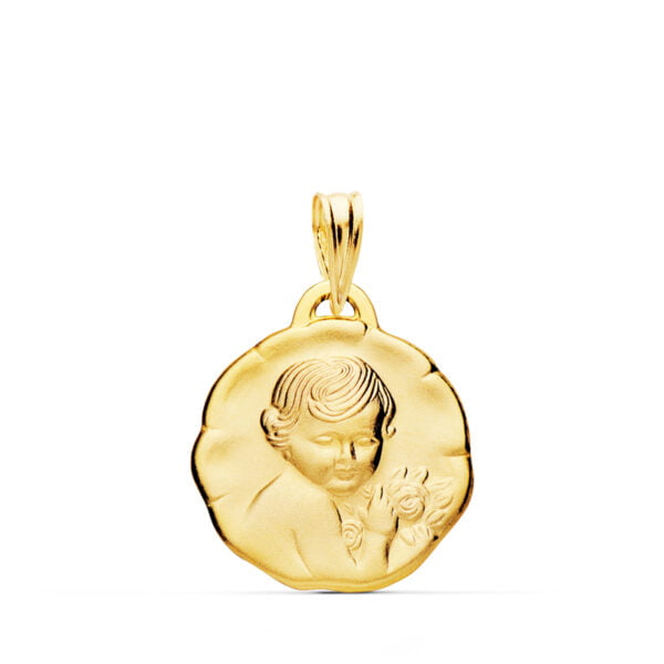 18K MEDALLA ANGEL QUERUBIN 19 MM