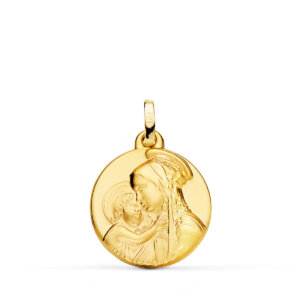 18K MEDALLA MADRE "DIVINA TERNURA" 18MM