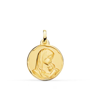 18K MEDALLA MADRE AMOR MATERNAL 18MM 2,25 GRS.